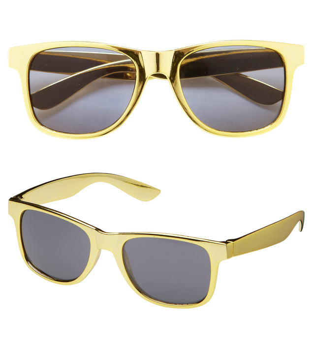 Partybrille mit getönten Gläsern | Gold Metallic