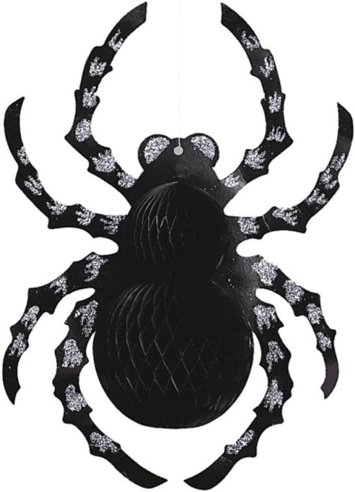 Hängedeko Karton Spinnen Glitter ca. 35cm