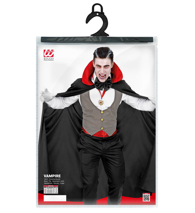 Vampir Kostüm "Dracula" für Herren | Schwarz Rot