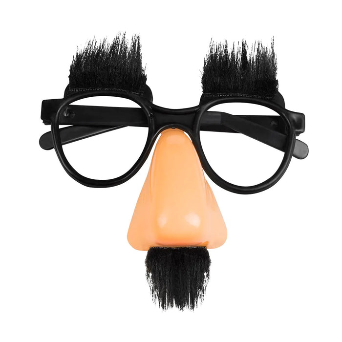 Spaßbrille mit Nase und Haaren für Erwachsene | Partybrille