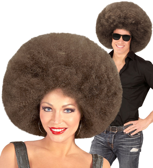 Riesen Afro Perücke für Erwachsene | Braun