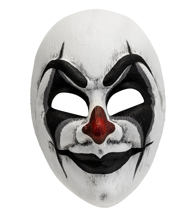 Halloween Clownmaske "Commedia dell´Arte" | Weiß Schwarz