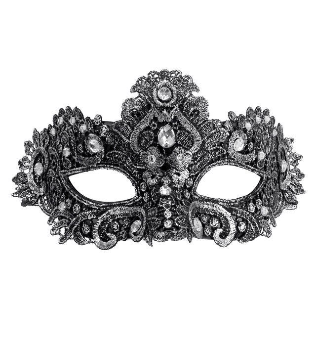 Theater Augenmaske mit Strass | Silber