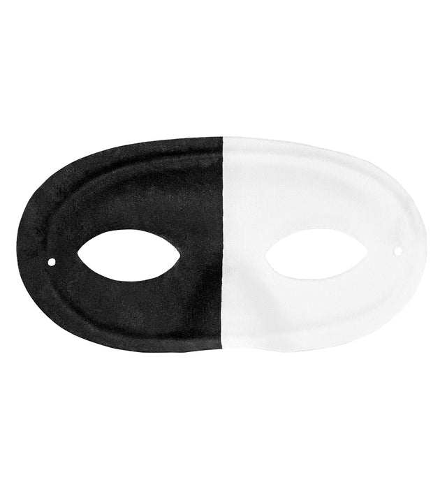 Schwarz Weiße Augenmaske zum Harlekin Kostüm