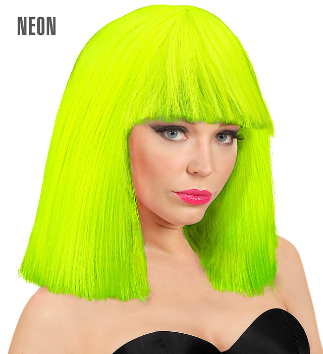 Damen Longbob Perücke "Showgirl" | Neon Gelb