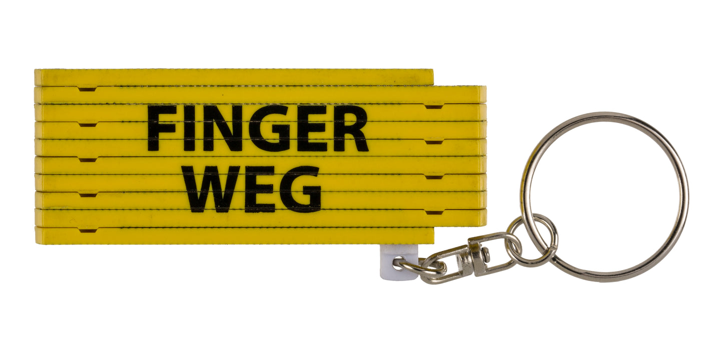 Metall Schlüsselanhänger Zollstock mit Sprüchen 2-farbig | 4-fach sortiert