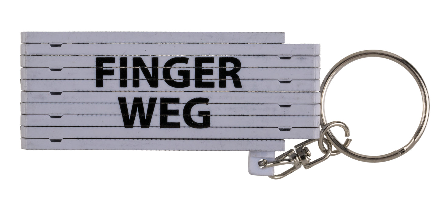 Metall Schlüsselanhänger Zollstock mit Sprüchen 2-farbig | 4-fach sortiert