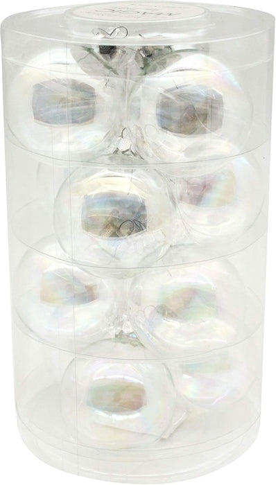 Weihnachtskugeln Irisierend | Ø 6 cm | 12 Stück | Glas | Schimmernde Kugeln