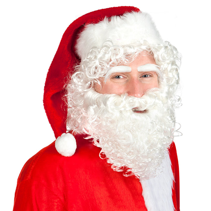 Weihnachtsmann Perücke mit Augenbrauen und Bart
