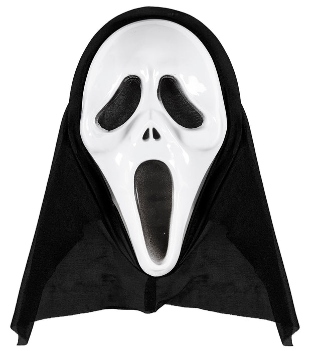 Scream Maske "Ghost Face" mit Kapuze | Schwarz