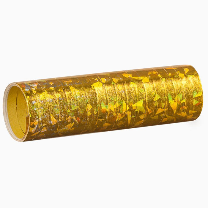 Luftschlangen "Holografisch" 4m / 1 Rolle | Gold