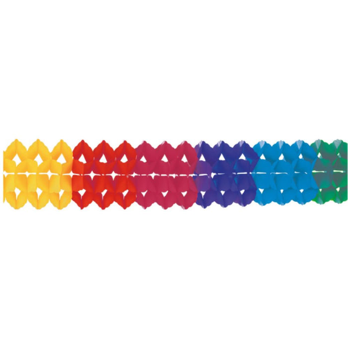 Papier Girlande 400 x 16 cm | Regenbogen