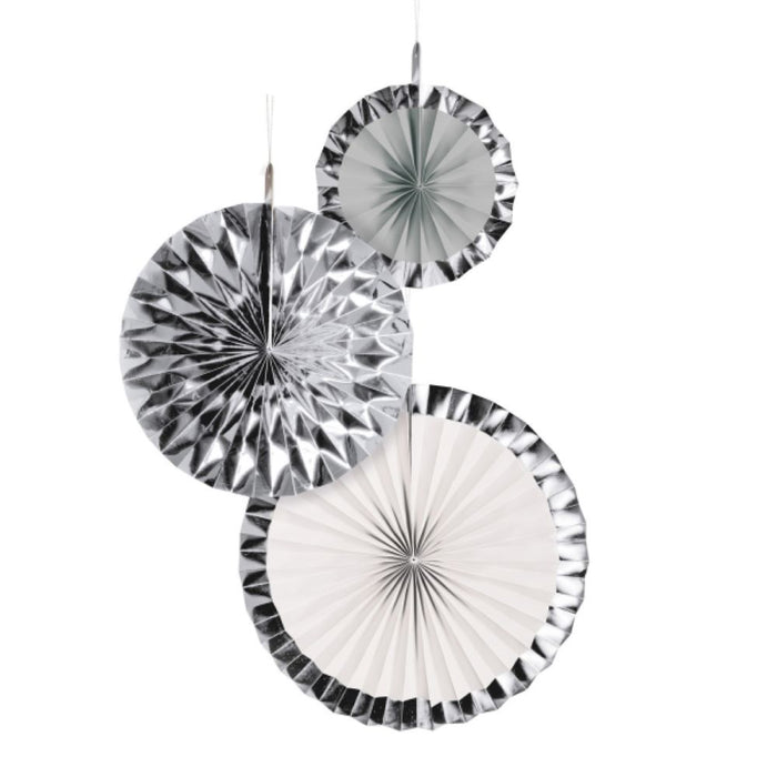 Dekofächer 3er Set Papier | Silber