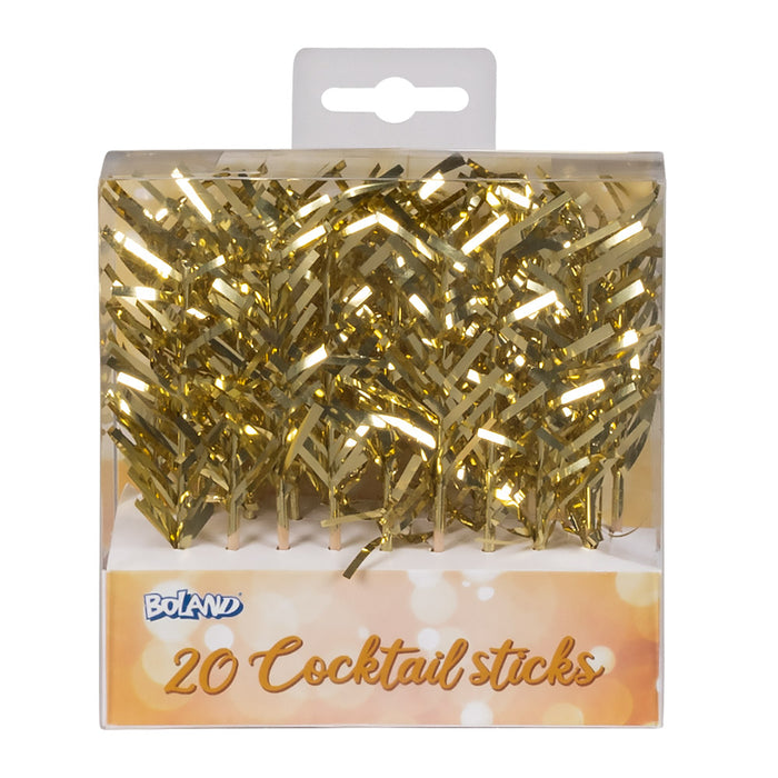 20 Cocktail-Spiesser - 10 cm | Gold