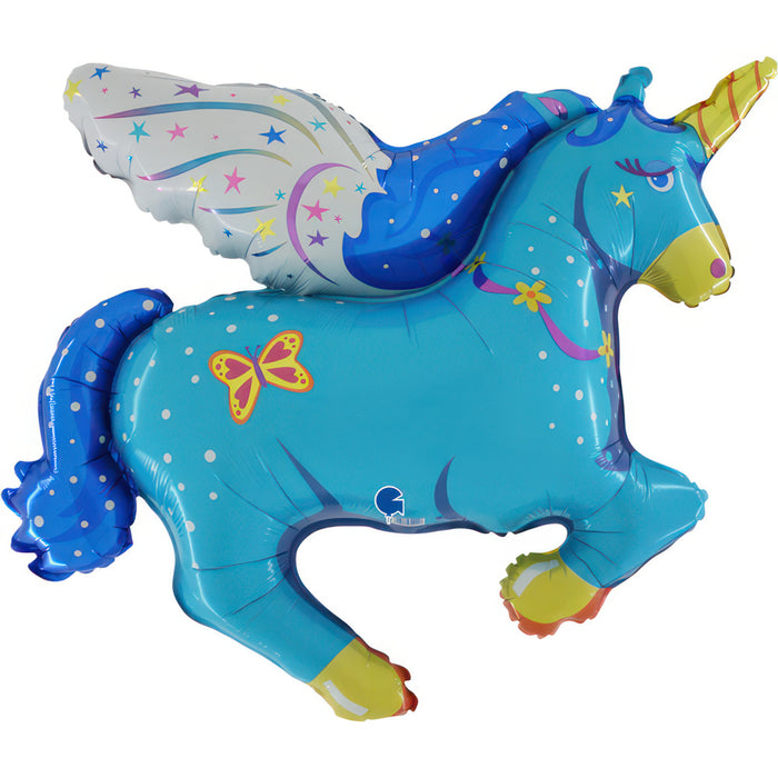 40" Folienballon Lose "Pegasus Blau II" | HF2 (Non-Metallic)