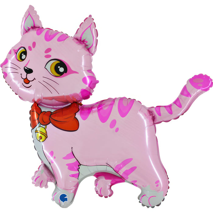 34" Folienballon Lose "Katze Pink II" | HF2 (Non-Metallic)