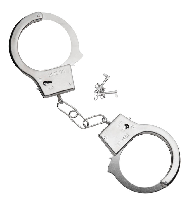 Metall Handschellen mit Schlüssel | Silber