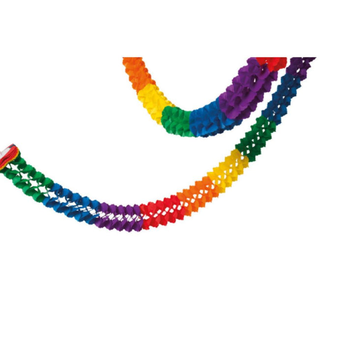 Papier Girlande 1000 x 16 cm | Regenbogen