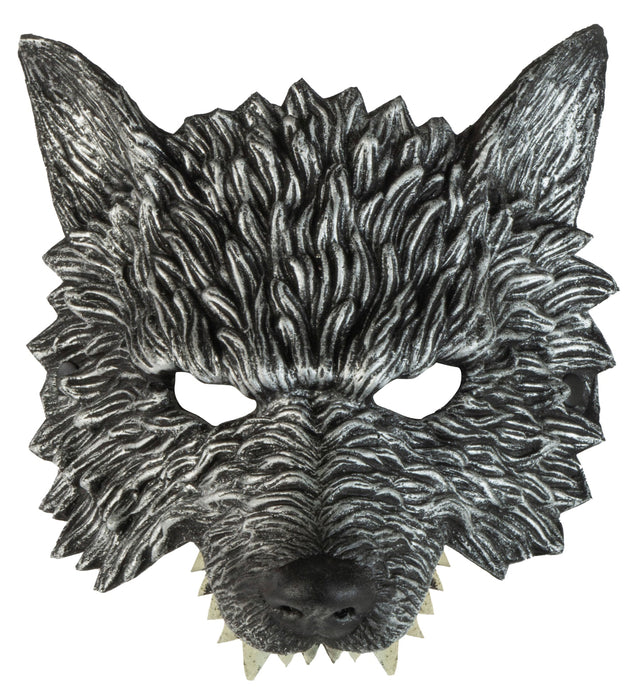 Halloween "kinnlose Wolfsmaske" | Grau