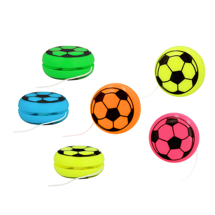 6 Fußball Jo-jos 5 Farben | Ø 3,5 cm