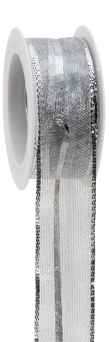Geschenkband Cabaret-Susifix 25mm/3m | Silber