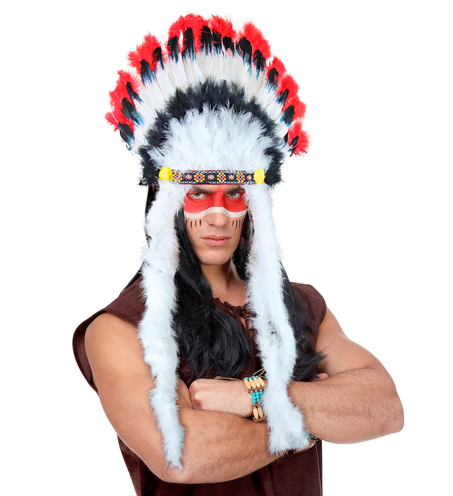 Indianer Häuptling Federkopfschmuck