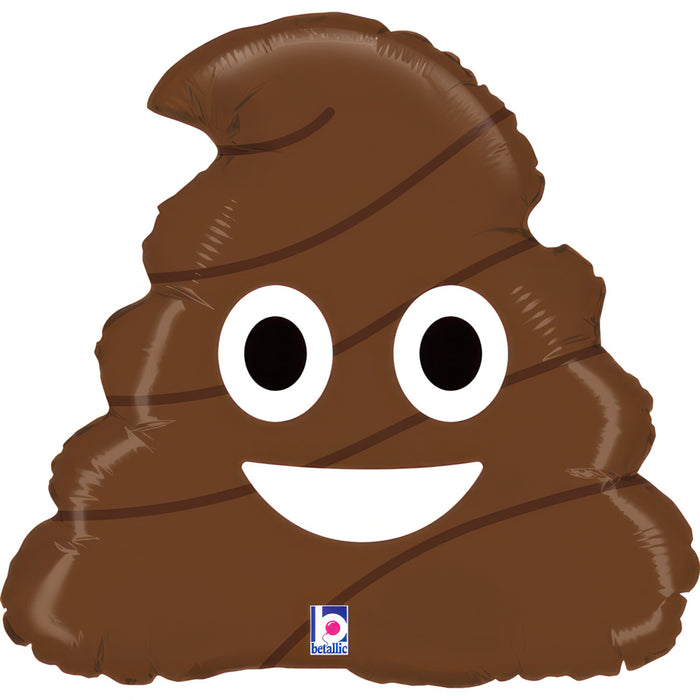 ABC18 Folienballon "Emoji Poo" | Ø 51 cm