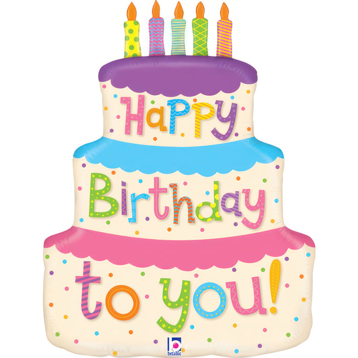 Shape Folienballon "Birthday Cake" | 69 cm