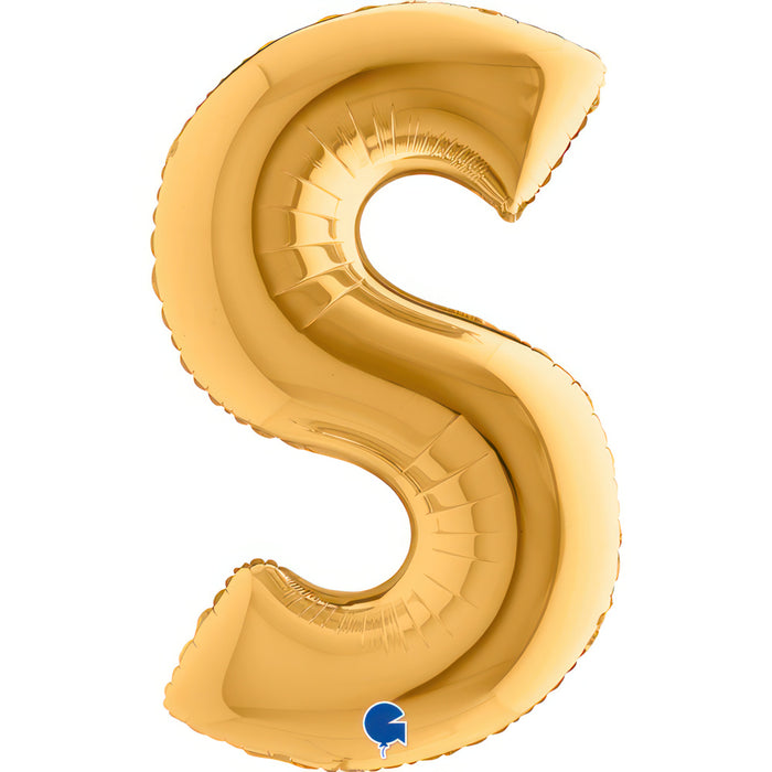 Riesenbuchstabe Folienballon 40"/102cm | Gold #S