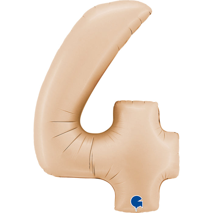 Riesenzahl Folienballon 40"/102cm | Satin Nude #4
