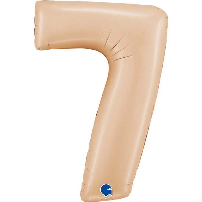 Riesenzahl Folienballon 40"/102cm | Satin Nude #7