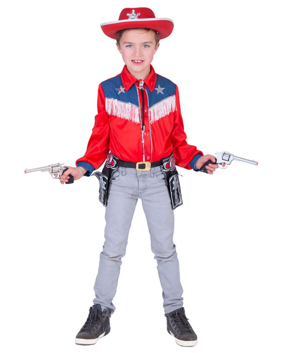 Wild West Cowboy Hemd mit Fransen für Kinder