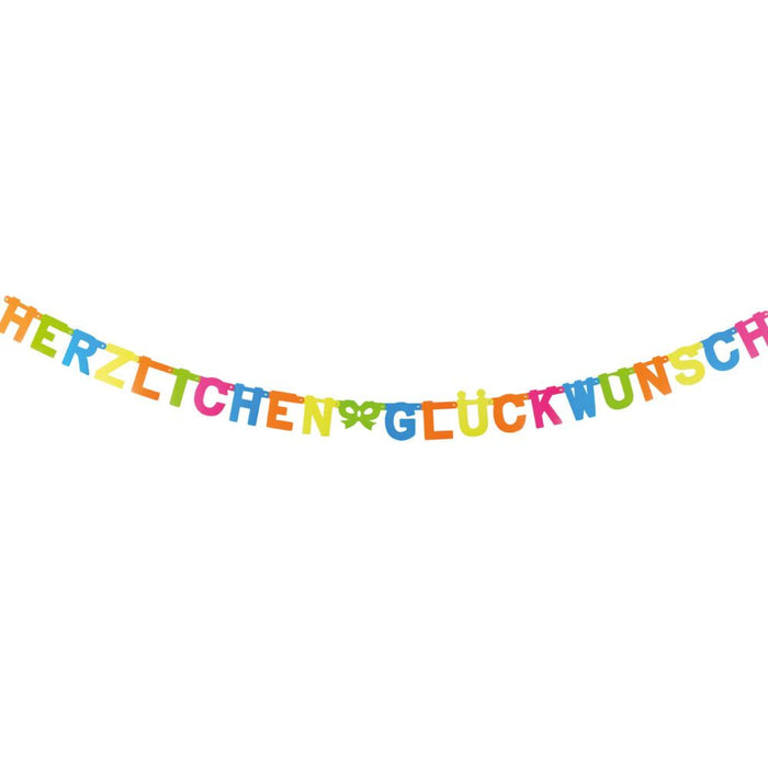 Girlande Herzlichen Glückwunsch | Multicolor