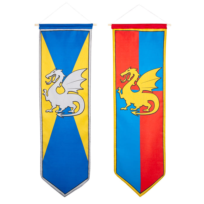 Banner Ritter&Drachen sort