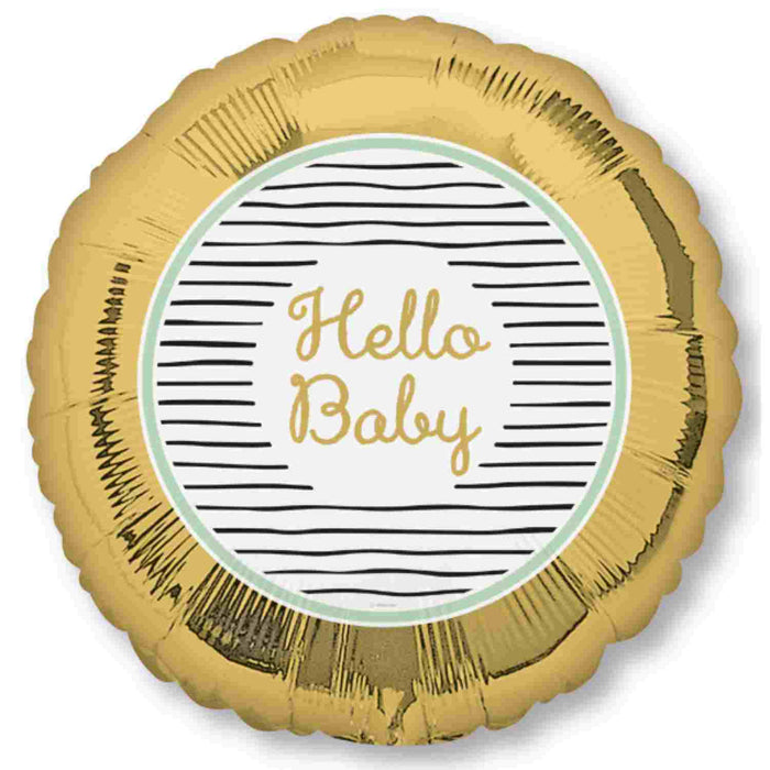 ABC18 Folienballon "Hello Baby" | Ø 43cm
