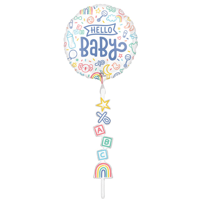 70" Jumbo Tail Airwalker "Hello Baby" | 175 x 60 cm