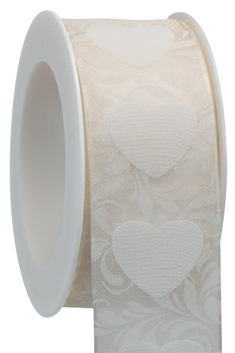 Taftband Herzblut 2m | Creme