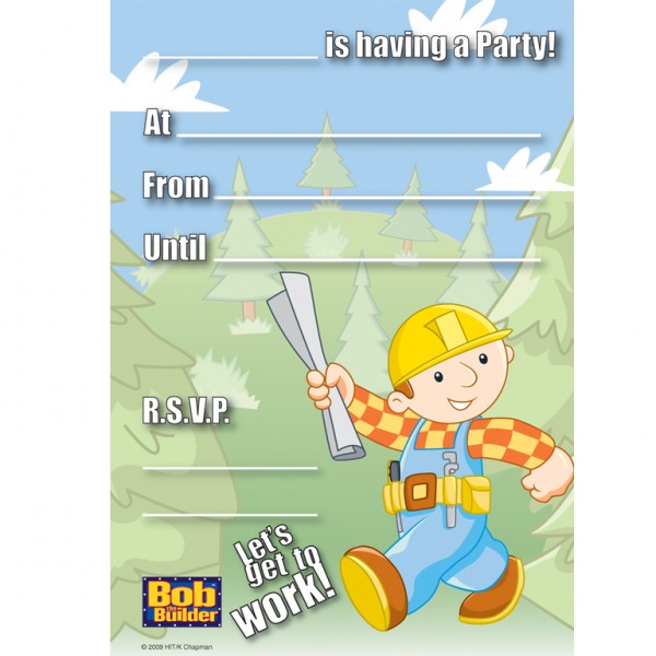 Einladung Bob the builder 20