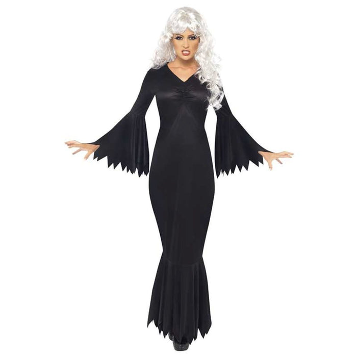 Kostüm Lady Vampir Schwarze Robe Gr.M