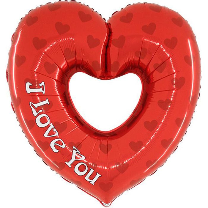 28" Folienballon Lose "Love Herz mit Loch" | HF2 (Non-Metallic)