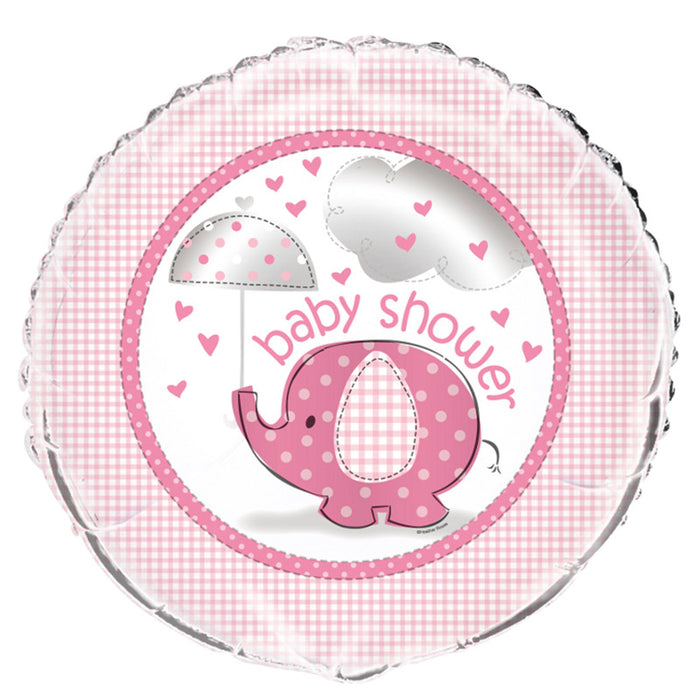 ABC18 Folienballon "Elephant" | Ø 45 cm Pink