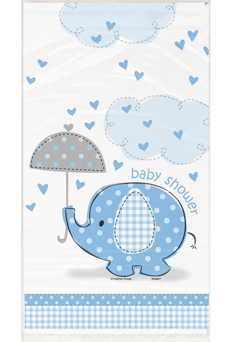Tischdecke PVC Elephant 137x213cm blau