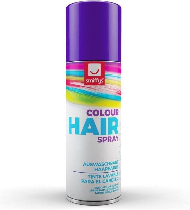 Color Haarspray Smiffys - Farbspray 125 ml | Lila