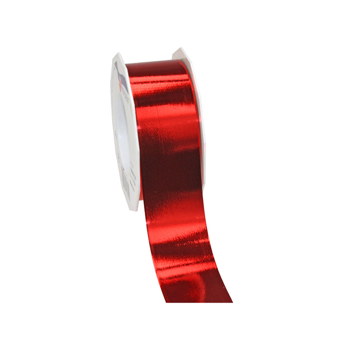 Geschenkband Polyband 40mm/25m Metallic Rot