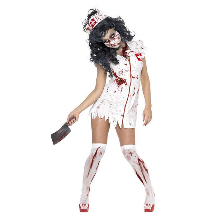 Kostüm Lady Zombie Krankenschw. incl. Maske Gr.S