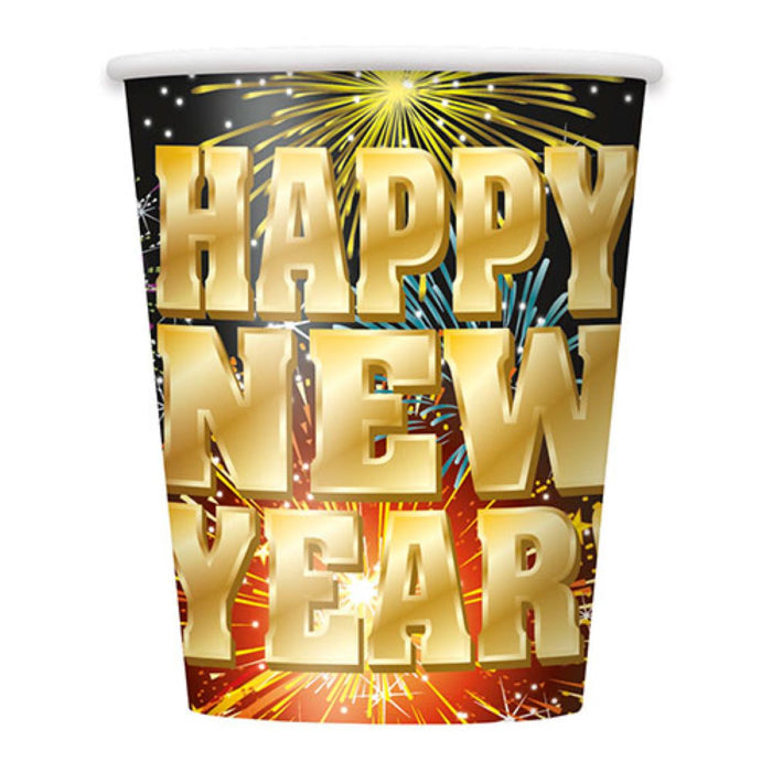 Pappbecher FIREWORKS NY 8Stk.