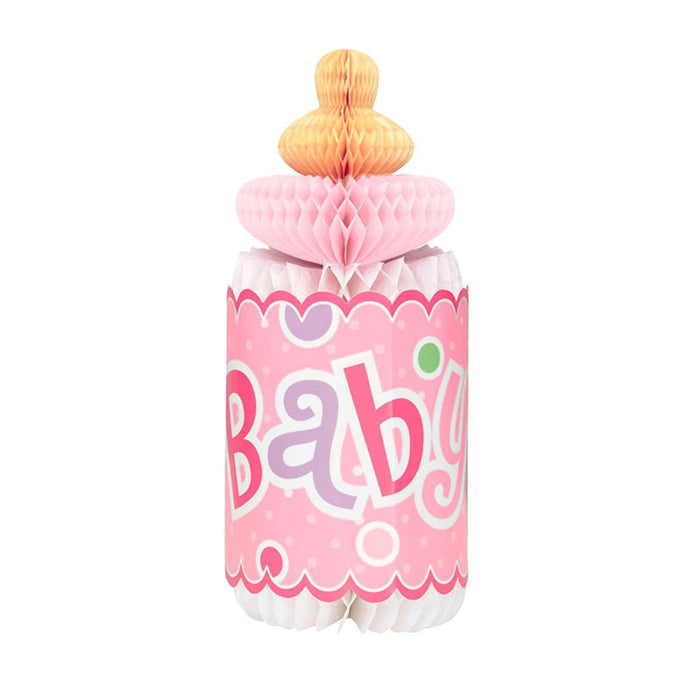 Tischaufsteller Babyflasche Pink Babyparty Dekoration für Mädchen