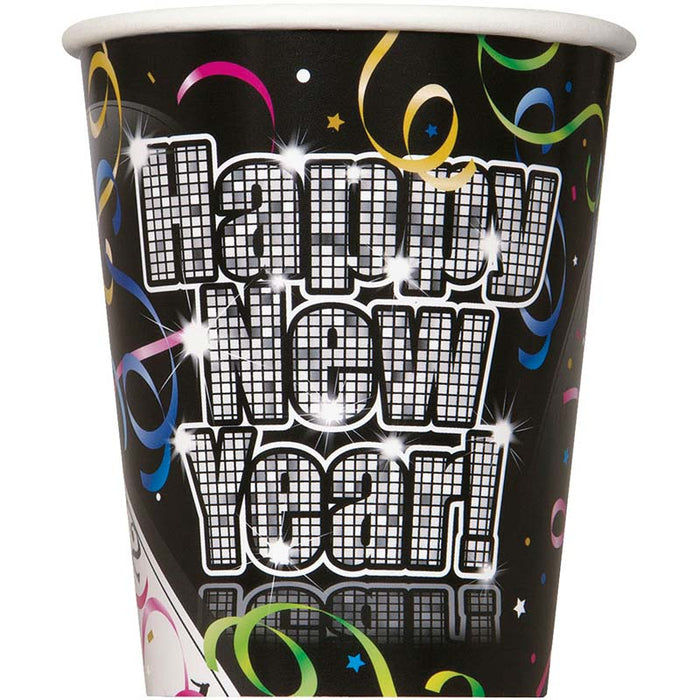 Pappbecher Countdown to New Years 266ml/8Stk.