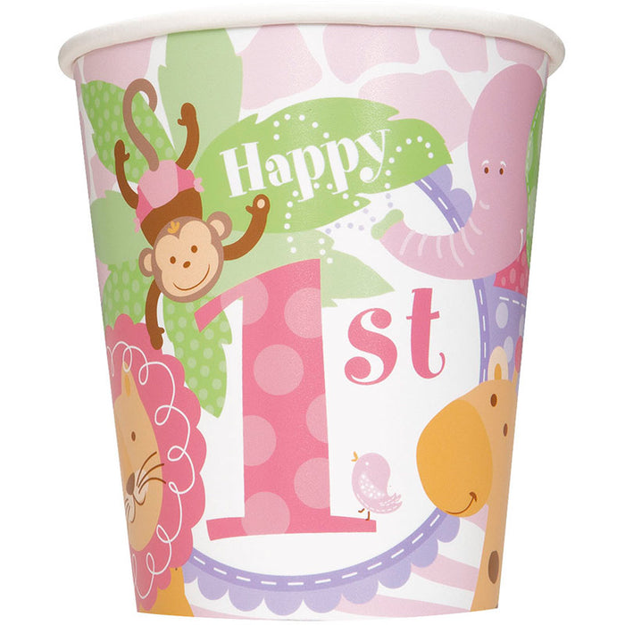 Pappbecher HB 1st Safari Pink 8Stk./266ml