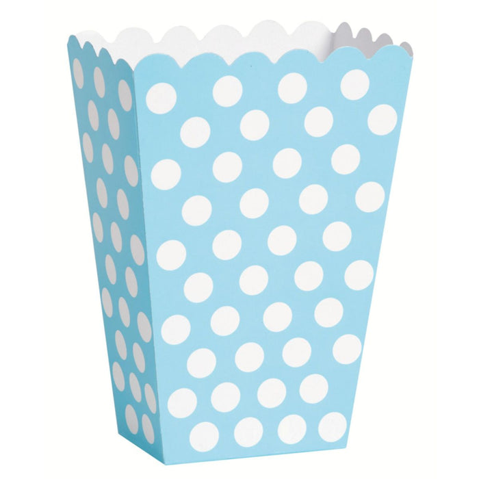 Snackbox Dots 8Stk./9x14cm Hellblau
